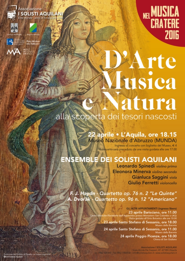 CONCERTO AL MUNDA – MUSEO NAZIONALE D’ABRUZZO – VENERDÌ 22 APRILE 2016